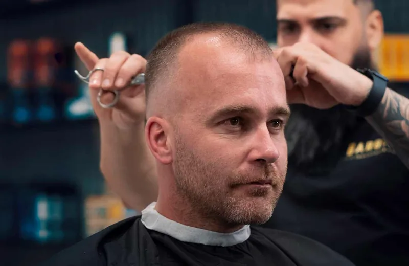 Best Haircuts for Men with Thinning Hair Queens NYC | Strategic Styling — Therapeutic Cuts Thinning Hair guide card image
