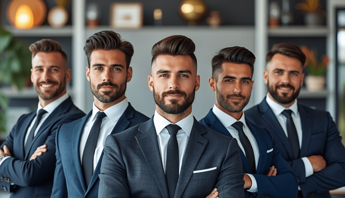 Professional haircut for oval face men in Queens